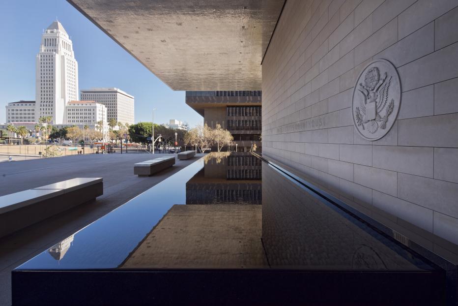 Los Angeles Federal Courthouse exterior closeup